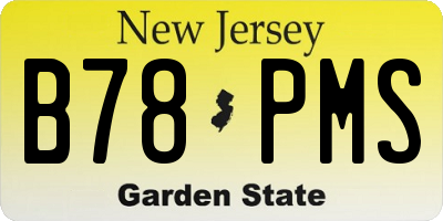 NJ license plate B78PMS