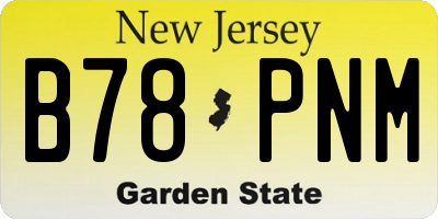 NJ license plate B78PNM