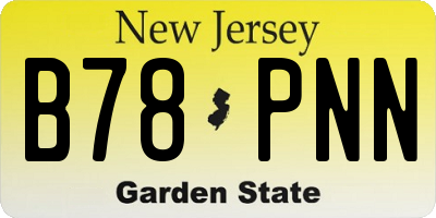 NJ license plate B78PNN