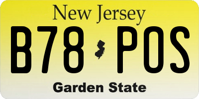 NJ license plate B78POS