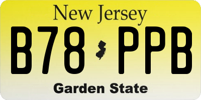NJ license plate B78PPB