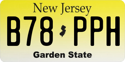 NJ license plate B78PPH