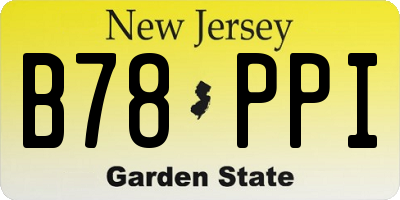NJ license plate B78PPI