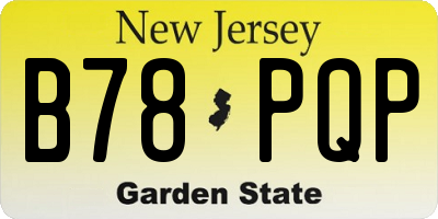 NJ license plate B78PQP