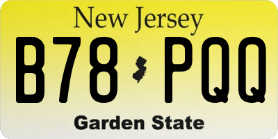 NJ license plate B78PQQ