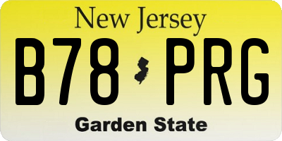 NJ license plate B78PRG