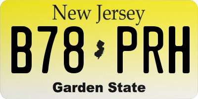 NJ license plate B78PRH