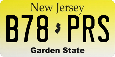NJ license plate B78PRS