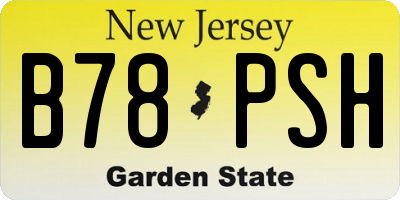 NJ license plate B78PSH