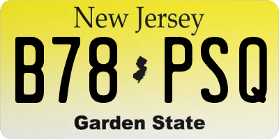 NJ license plate B78PSQ