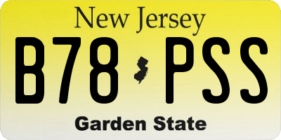 NJ license plate B78PSS