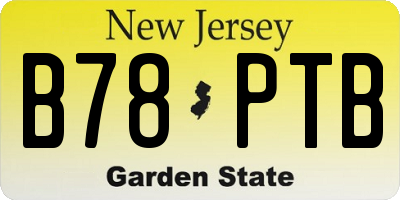 NJ license plate B78PTB