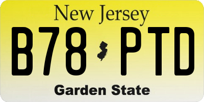 NJ license plate B78PTD