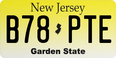 NJ license plate B78PTE