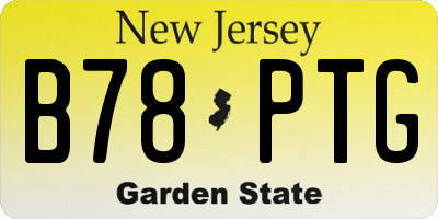 NJ license plate B78PTG