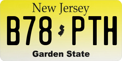 NJ license plate B78PTH