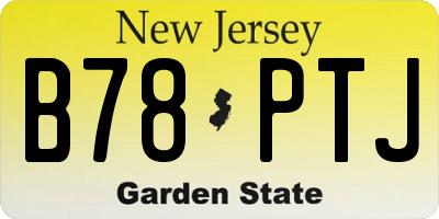 NJ license plate B78PTJ