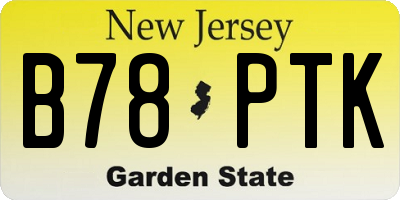 NJ license plate B78PTK