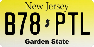 NJ license plate B78PTL