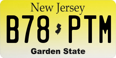 NJ license plate B78PTM