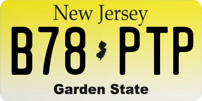 NJ license plate B78PTP