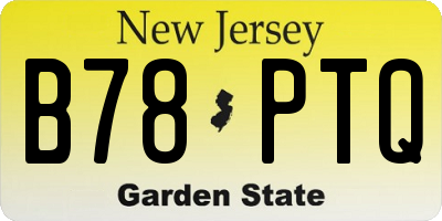 NJ license plate B78PTQ