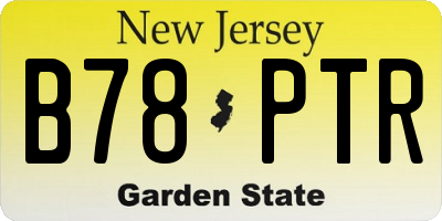 NJ license plate B78PTR