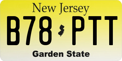 NJ license plate B78PTT