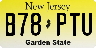 NJ license plate B78PTU