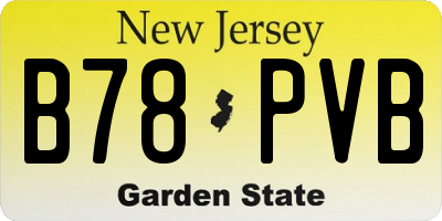 NJ license plate B78PVB