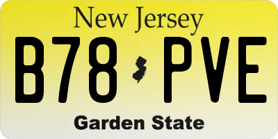 NJ license plate B78PVE