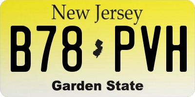NJ license plate B78PVH