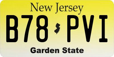 NJ license plate B78PVI