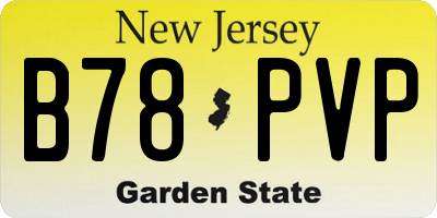NJ license plate B78PVP