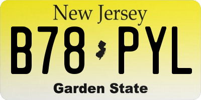 NJ license plate B78PYL
