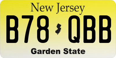 NJ license plate B78QBB