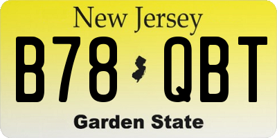 NJ license plate B78QBT