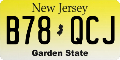 NJ license plate B78QCJ