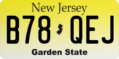 NJ license plate B78QEJ