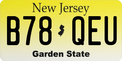 NJ license plate B78QEU