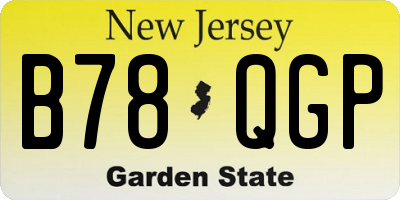 NJ license plate B78QGP