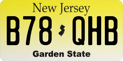 NJ license plate B78QHB