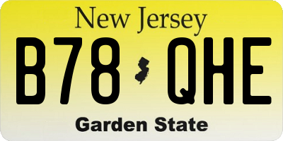 NJ license plate B78QHE