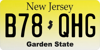 NJ license plate B78QHG
