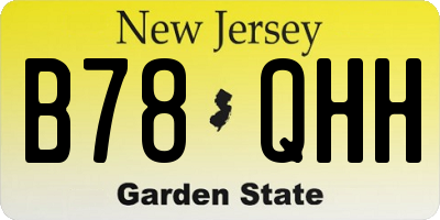 NJ license plate B78QHH