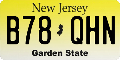 NJ license plate B78QHN