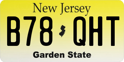 NJ license plate B78QHT