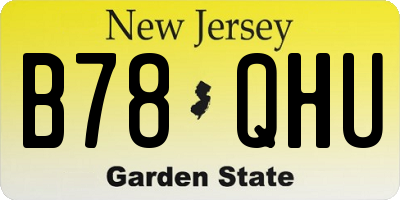 NJ license plate B78QHU