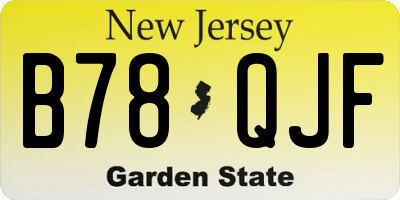 NJ license plate B78QJF