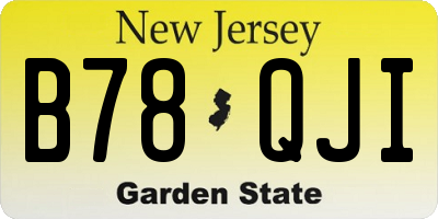 NJ license plate B78QJI